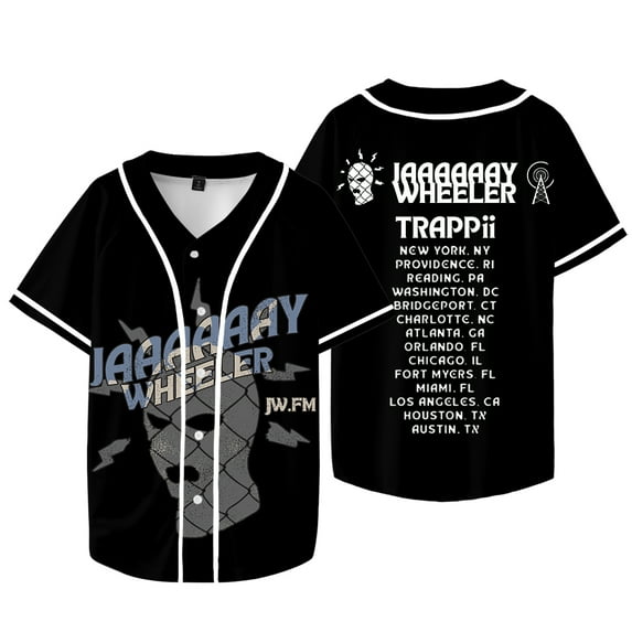 Jay Wheeler 2024 TRAPPii Tour Merch Baseball Jacket Summer Women Men Fashion Casual V-neck T-shirts