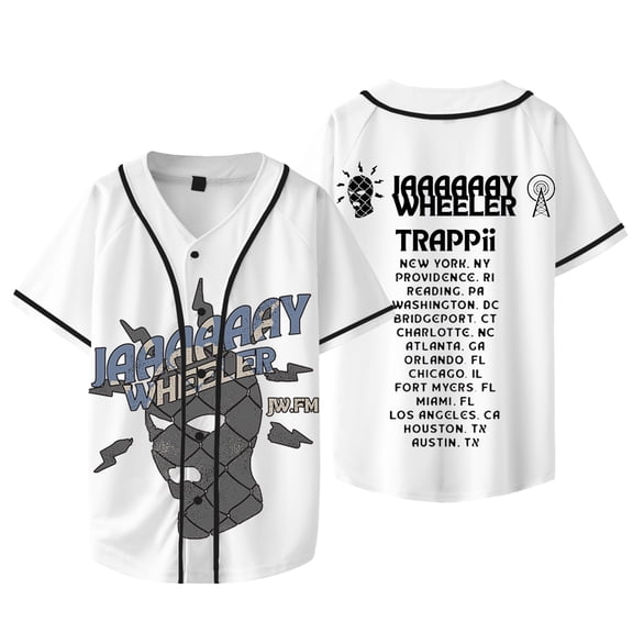 Jay Wheeler 2024 TRAPPii Tour Merch Baseball Jacket Summer Women Men Fashion Casual V-neck T-shirts
