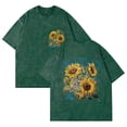 thumbnail image 1 of Jay Wheeler Botanical Washed Cotton Tee Women Men Crewneck Short Sleeve T-shirt, 1 of 2