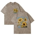 thumbnail image 1 of Jay Wheeler Botanical Washed Cotton Tee Women Men Crewneck Short Sleeve T-shirt, 1 of 2