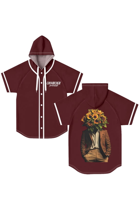 Jay Wheeler Girasoles Album 2025 Hooded Baseball Jersey Cosplay 3D Button-up Shirt