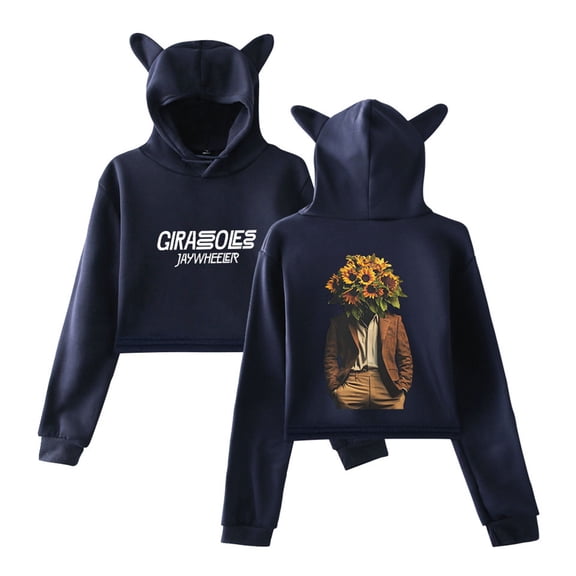 Jay Wheeler Girasoles Album 2025 Short Hoodies Casual Cat Ear Sweatshirts Unique Tops