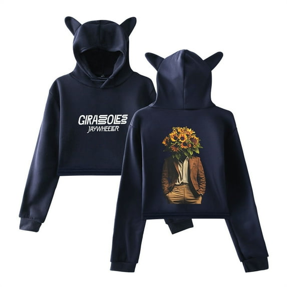 Jay Wheeler Girasoles Album 2025 Short Hoodies Casual Cat Ear Sweatshirts Unique Tops