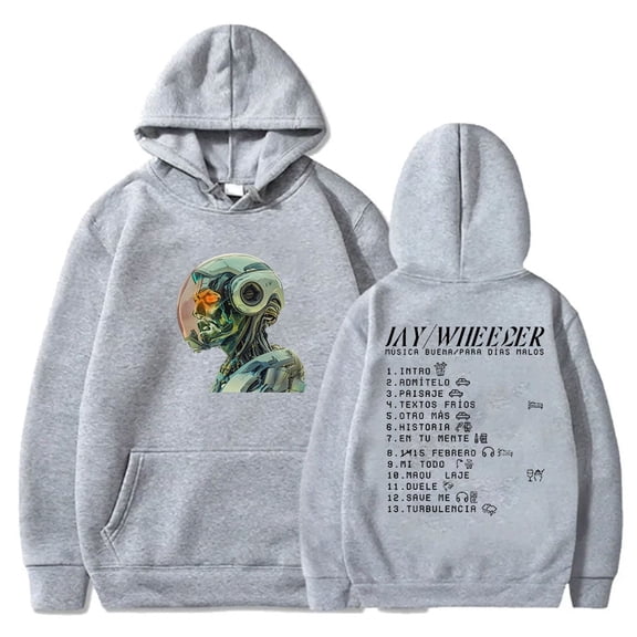Jay Wheeler Musica Buena para Dias Malos Album Hoodies 2024 Tour Merch Women Men Long Sleeve Sweatshirt Clothes