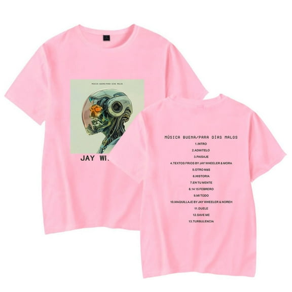 Jay Wheeler Musica Buena para Dias Malos Merch Short Sleeve T-shirt Unisex Fashion Crew Neck Top