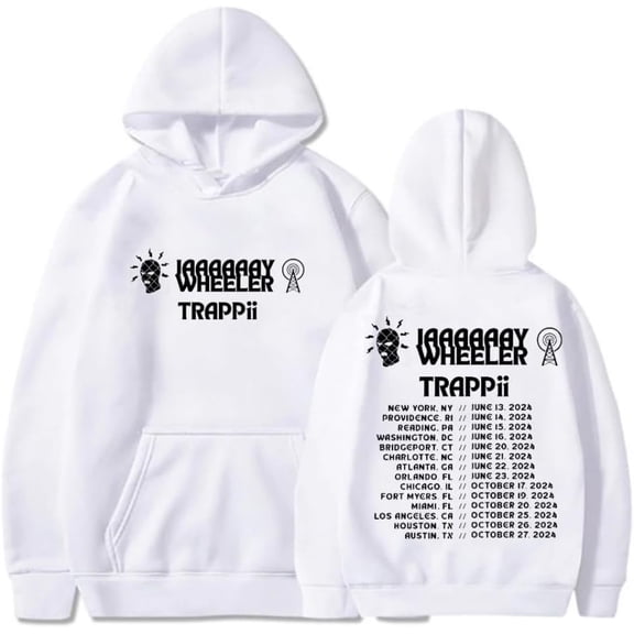 Jay Wheeler TRAPPii 2024 Tour Merch Hoodie Pockets Drawstring Unisex Hooded Sweatshirt Fashion Clothing