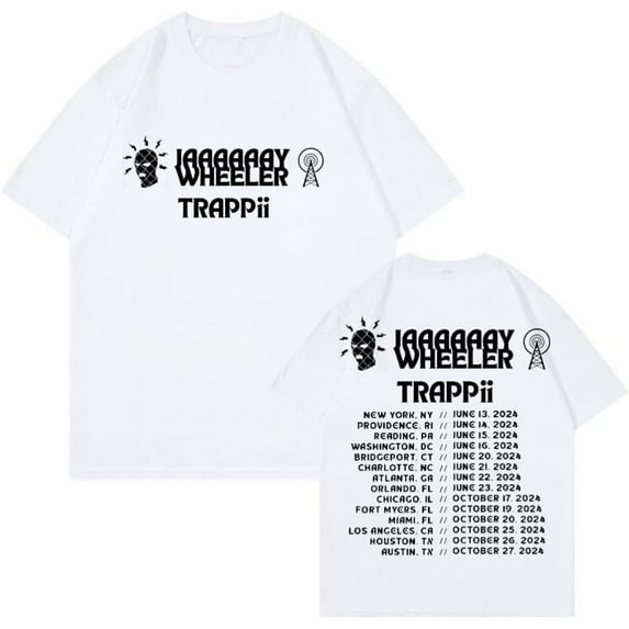Jay Wheeler TRAPPii 2024 Tour Merch Short Sleeve T-shirt Unisex Fashion Crew Neck Top