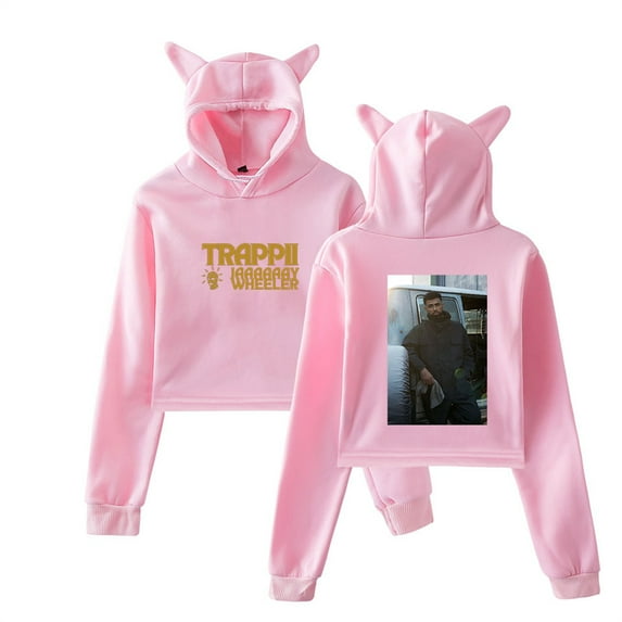Jay Wheeler TRAPPii Tour Cat Ear Hoodie Fashion Sweatshirt Hip Hop Short Clothes