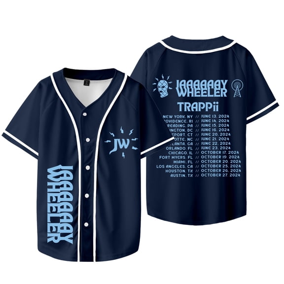 Jay Wheeler TRAPPii Tour Merch Baseball Jacket T-shirts Women Men Fashion Casual Short Sleeve Jersey