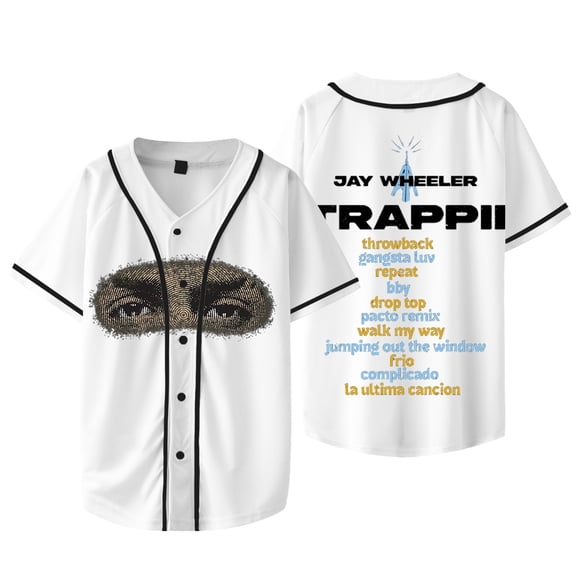 Jay Wheeler Vintage Baseball Jacket TRAPPii Tour Merch Jersey Women Men Fashion Casual Short Sleeve T-shirts