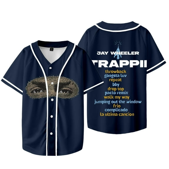 Jay Wheeler Vintage Baseball Jacket TRAPPii Tour Merch Jersey Women Men Fashion Casual Short Sleeve T-shirts