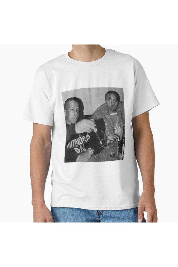 Jay Z and Nas Hip Hop Rap Legends New York Kings Variant B Portrait Top T-Shirt