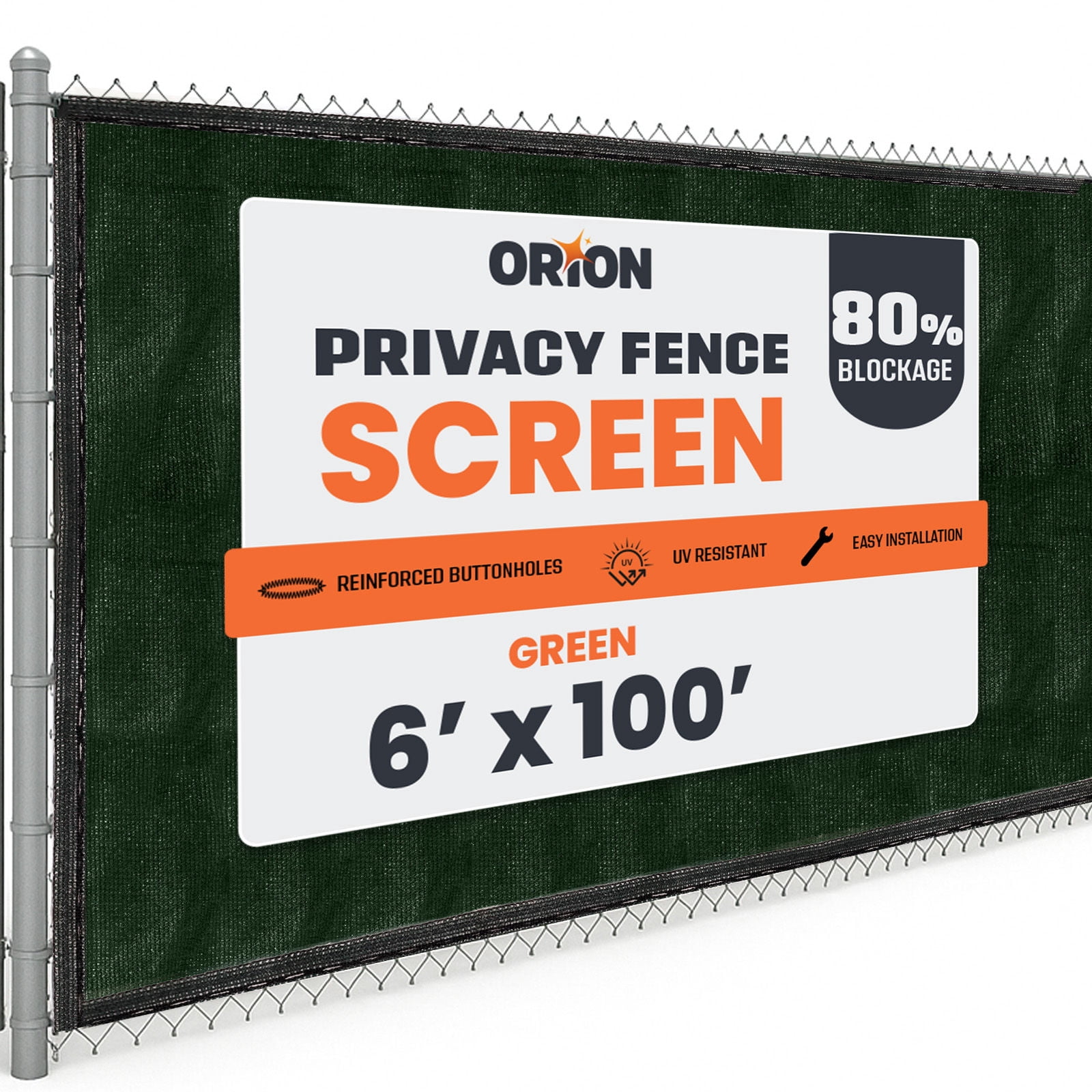 6 ft. x 100 ft. Privacy Screen Fence, Green