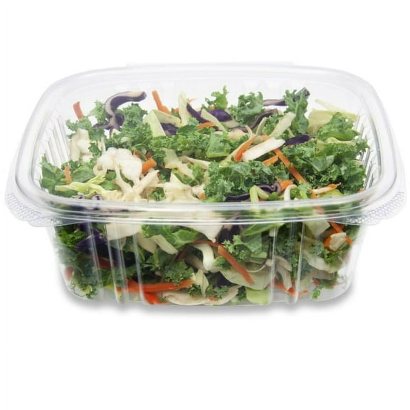 32-Ounce Clear PLA Rectangular Deli Container with Lid,200-set case