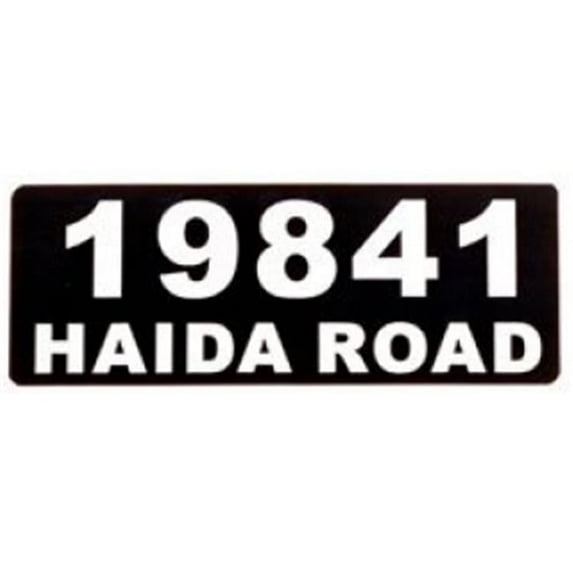 Jayco Aluminum Address Plaque With Numbers And Letters