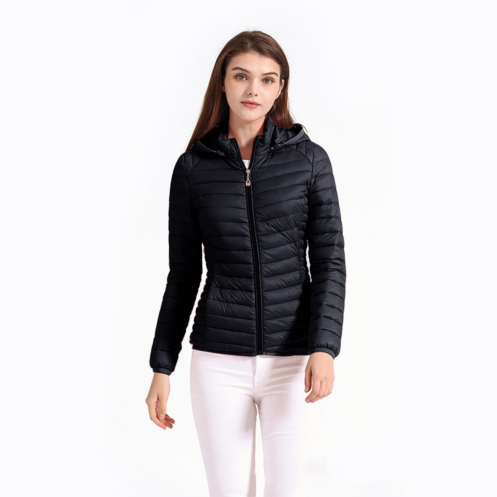 Jaycosin Lightweight Down Jacket Women Long Jacket Winter Down Coat