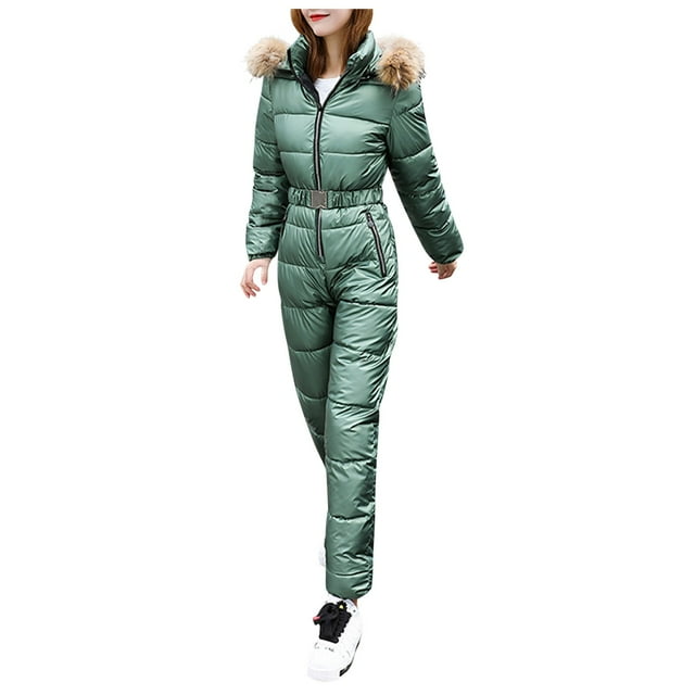 Jaycosin Women's One Piece Ski Suits Onesie Waterproof Jumpsuits