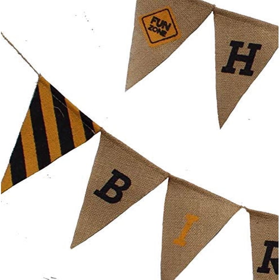 Jayd Products, Happy Birthday Construction Party Burlap Banner