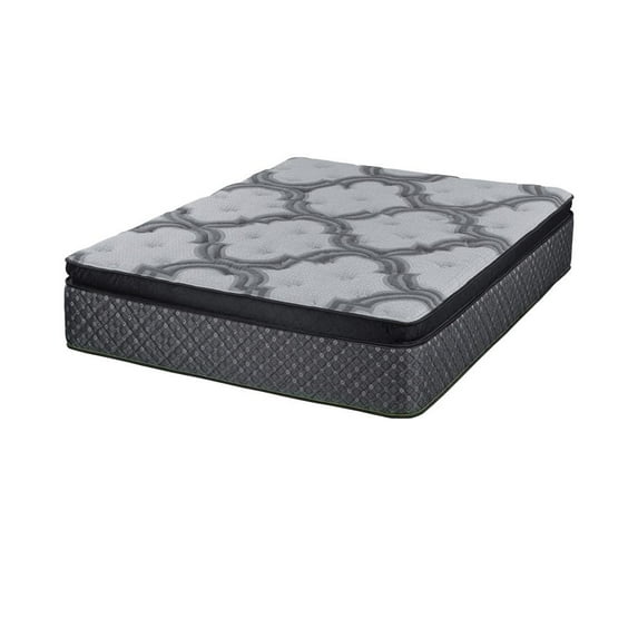 Jayden 15.5" California King Mattress Grey and Black