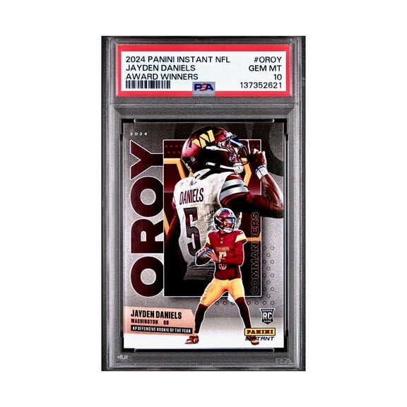 Jayden Daniels 2024 Panini NFL AP Offensive Rookie of the Year Commanders PSA 10