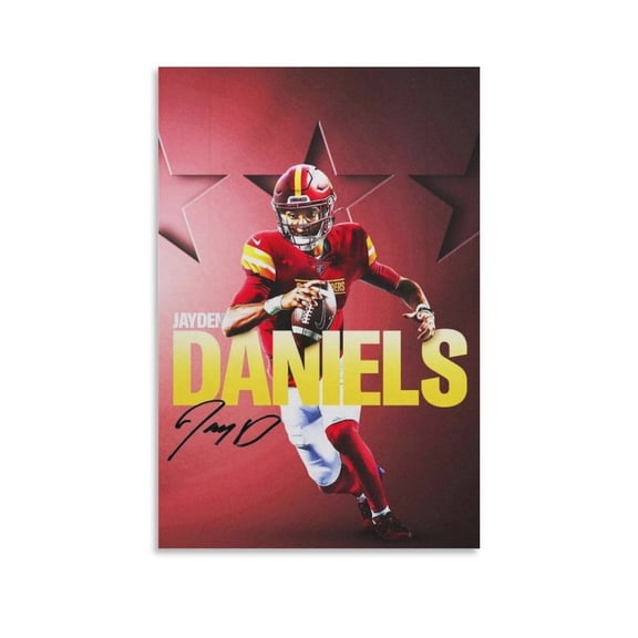Jayden Daniels Canvas Poster Wall Art Picture Painting Poster Canvas Print Posters Artworks Bedroom Living Room Decor 16x24inch(40x60cm)