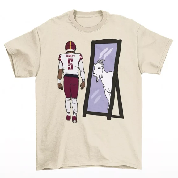 Jayden Daniels Mirror GOAT Football T-Shirt