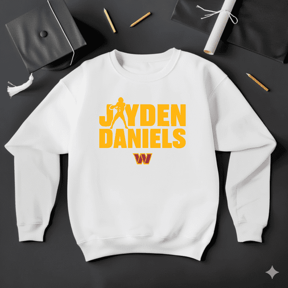 Jayden Daniels Motion Play Original Sports Team Fan Sweatshirt V41486, up to size 5XL