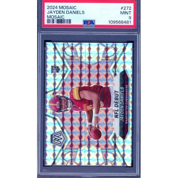 Jayden Daniels Rookie Card 2024 Mosaic Mosaic #272 PSA 9