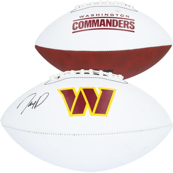 Jayden Daniels Washington Commanders Autographed Franklin White Panel Football - Fanatics Authentic Certified