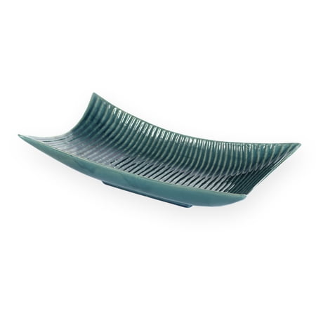 Jayden Decorative Ceramic Tray, Teal (Min/2)