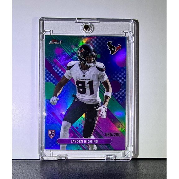 Jayden Higgins Rookie 2025 Topps Finest NFL #26 Card Houston Texans 065/200