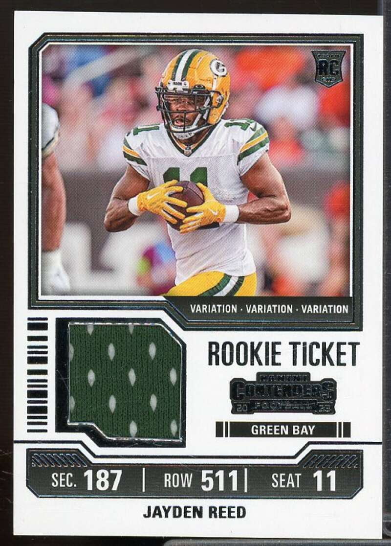 Jayden Reed Rookie 2023 Panini Contenders Rookie Ticket Swatches ...