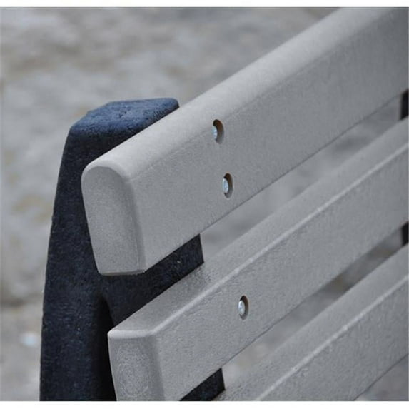 Jayhawk PB 4GRABROOK Brooklyn Bench, Gray - 4 ft.