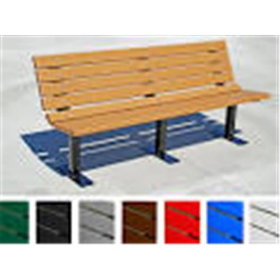 Jayhawk PB 8BROBFCON Contour Bench, Brown - 8 ft.