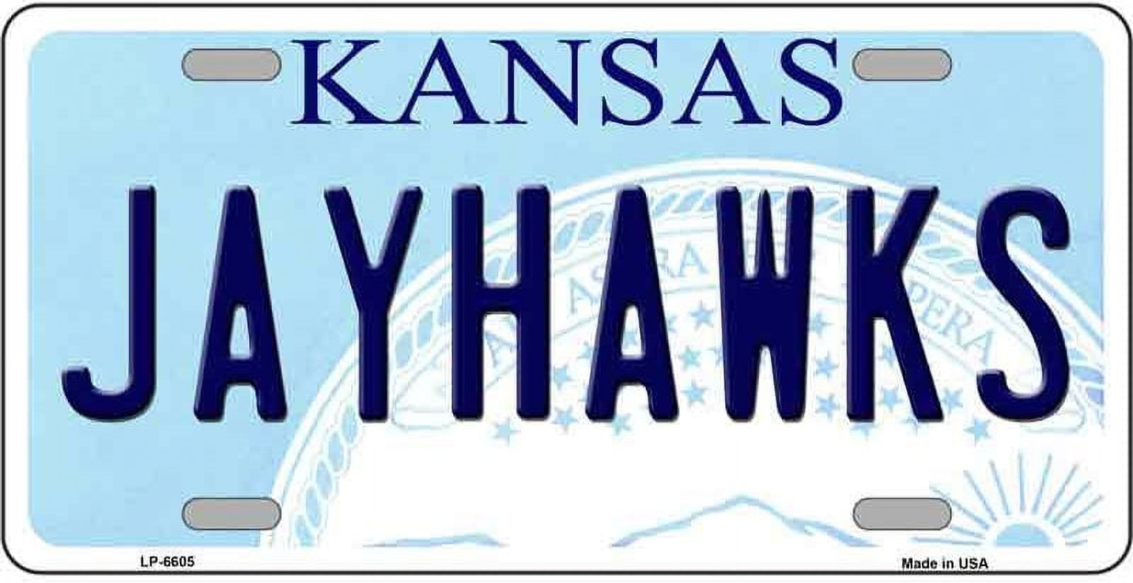 Jayhawks Kansas Novelty Metal License Plate LP6605