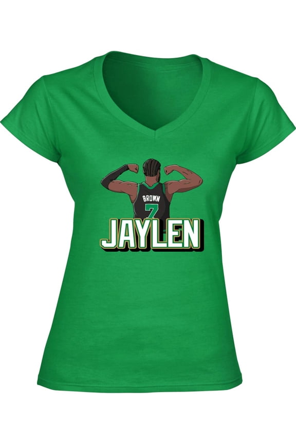 Jaylen Brown Celtics Flex LADIES V-NECK Shirt T-Shirt