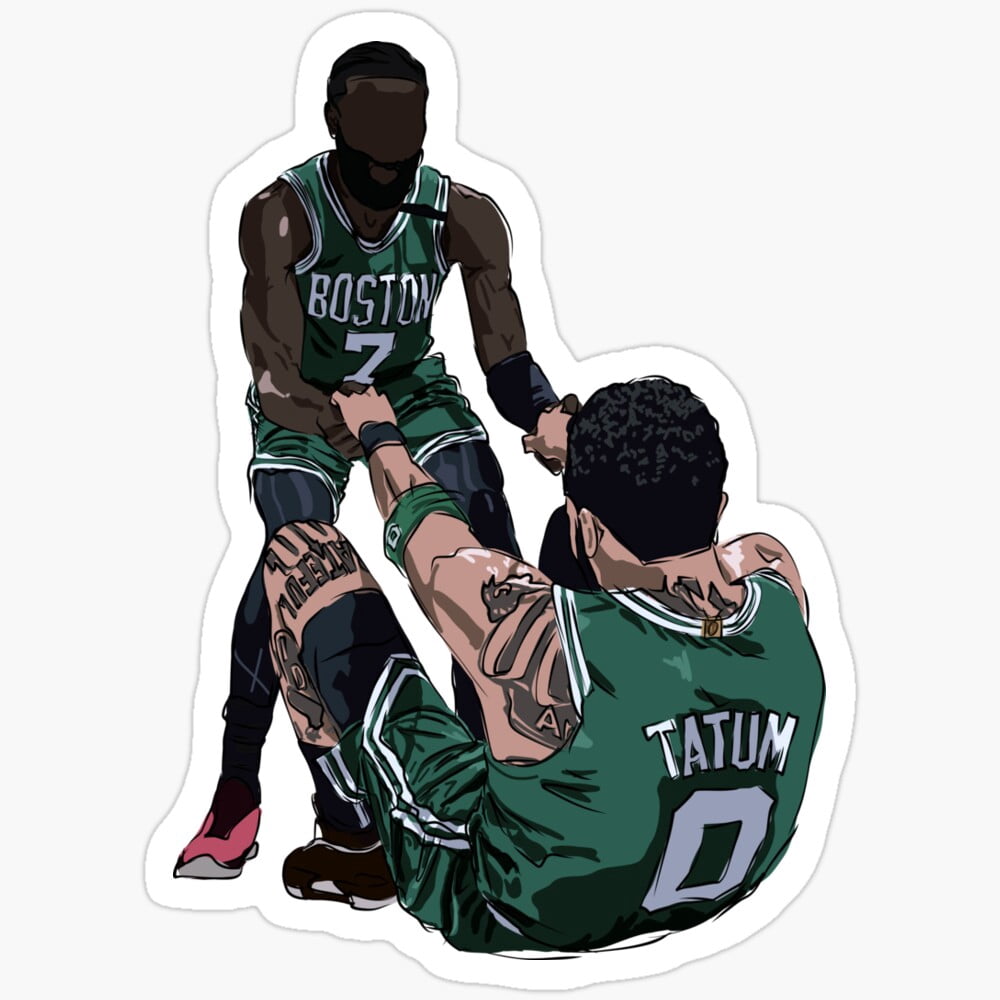 Tatum Sticker Jaylen Brown & Jayson Tatum Sketch Sticker Phone Decal Water Bottle ...