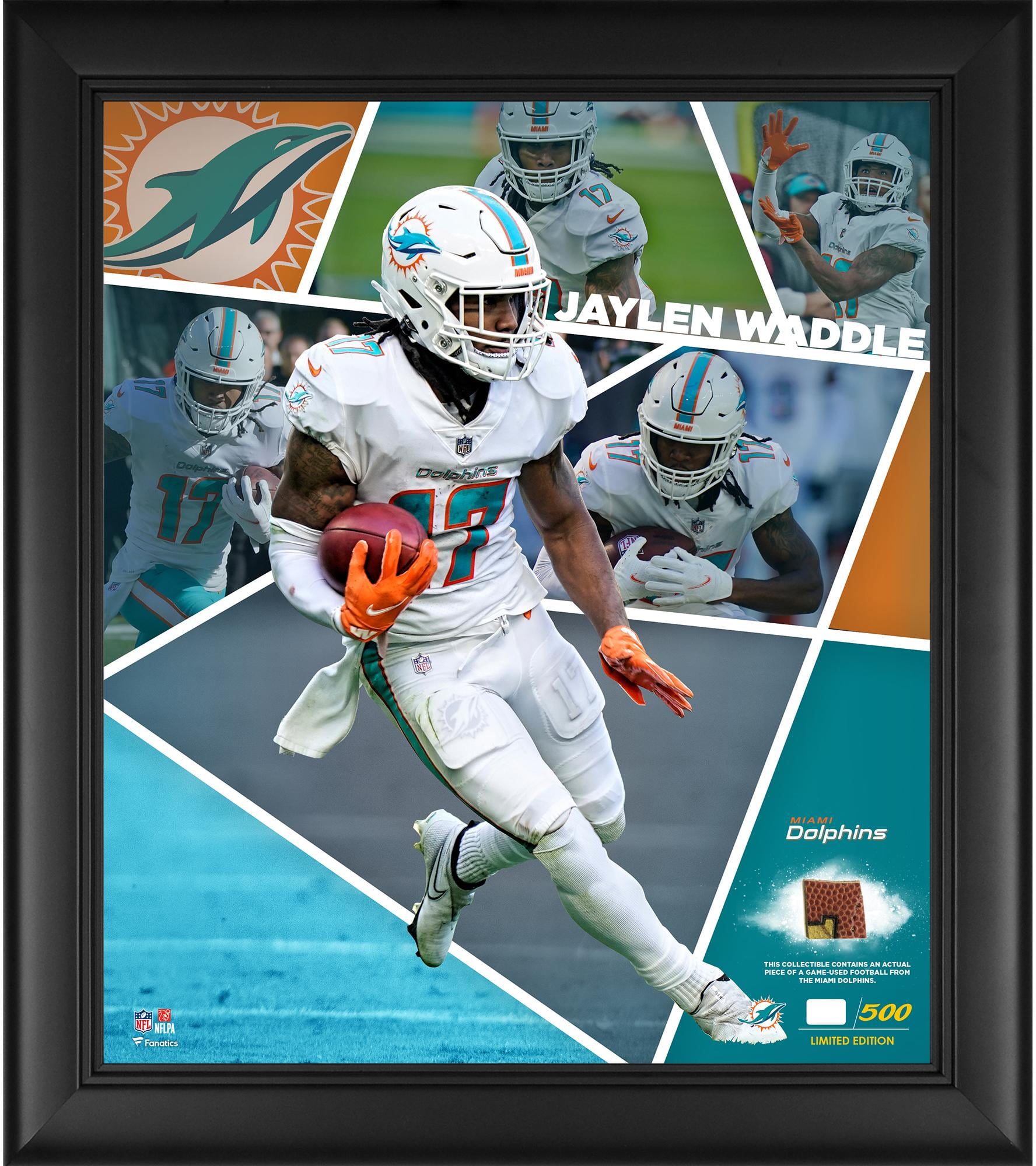 Jaylen Waddle Miami Dolphins Framed 15" x 17" Impact Player Collage