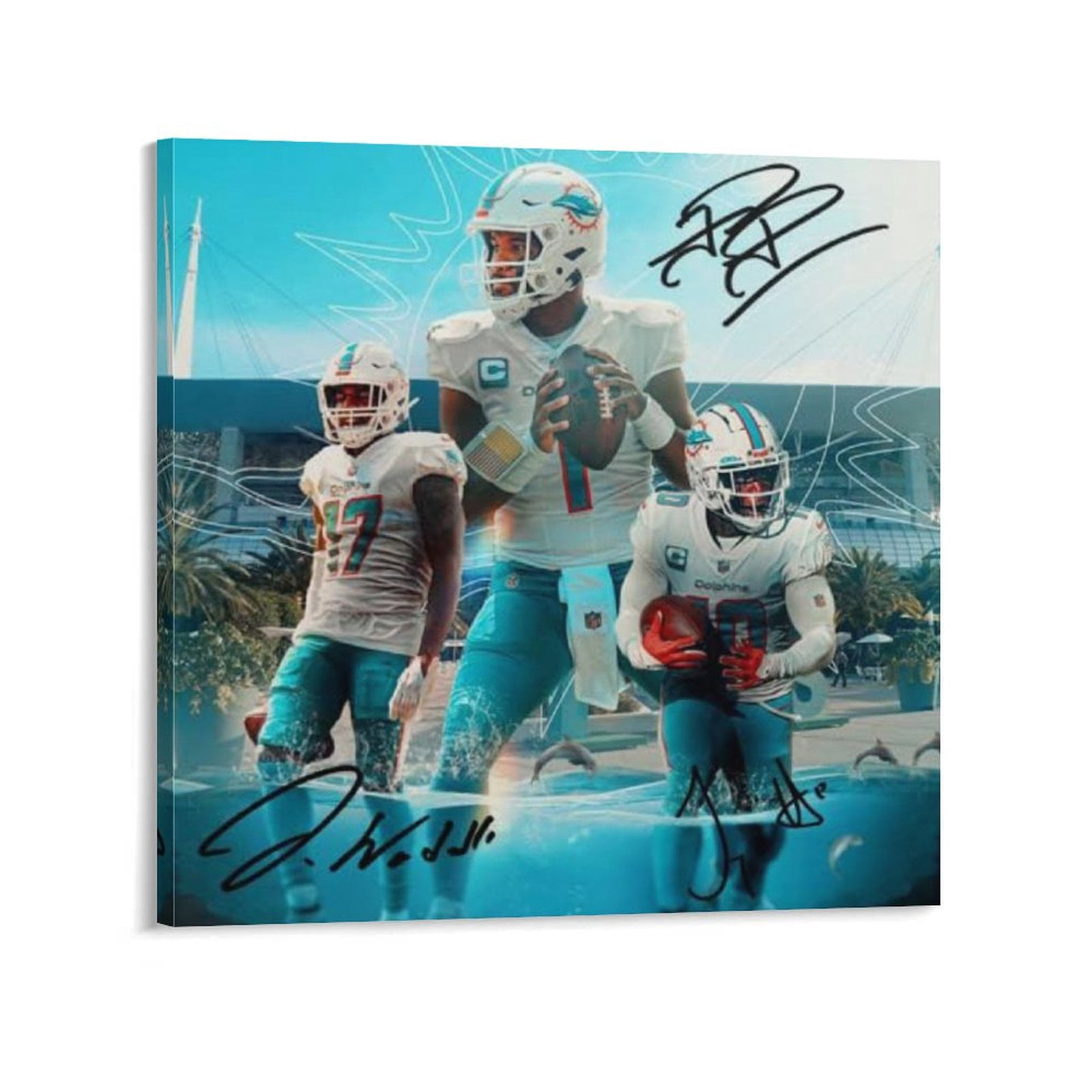 Jaylen Waddle Tyreek Hill Poster Posters Wall Art Painting Canvas Gift jaylen-waddle-tyreek-hill-poster-posters-wall-art-painting-canvas-gift