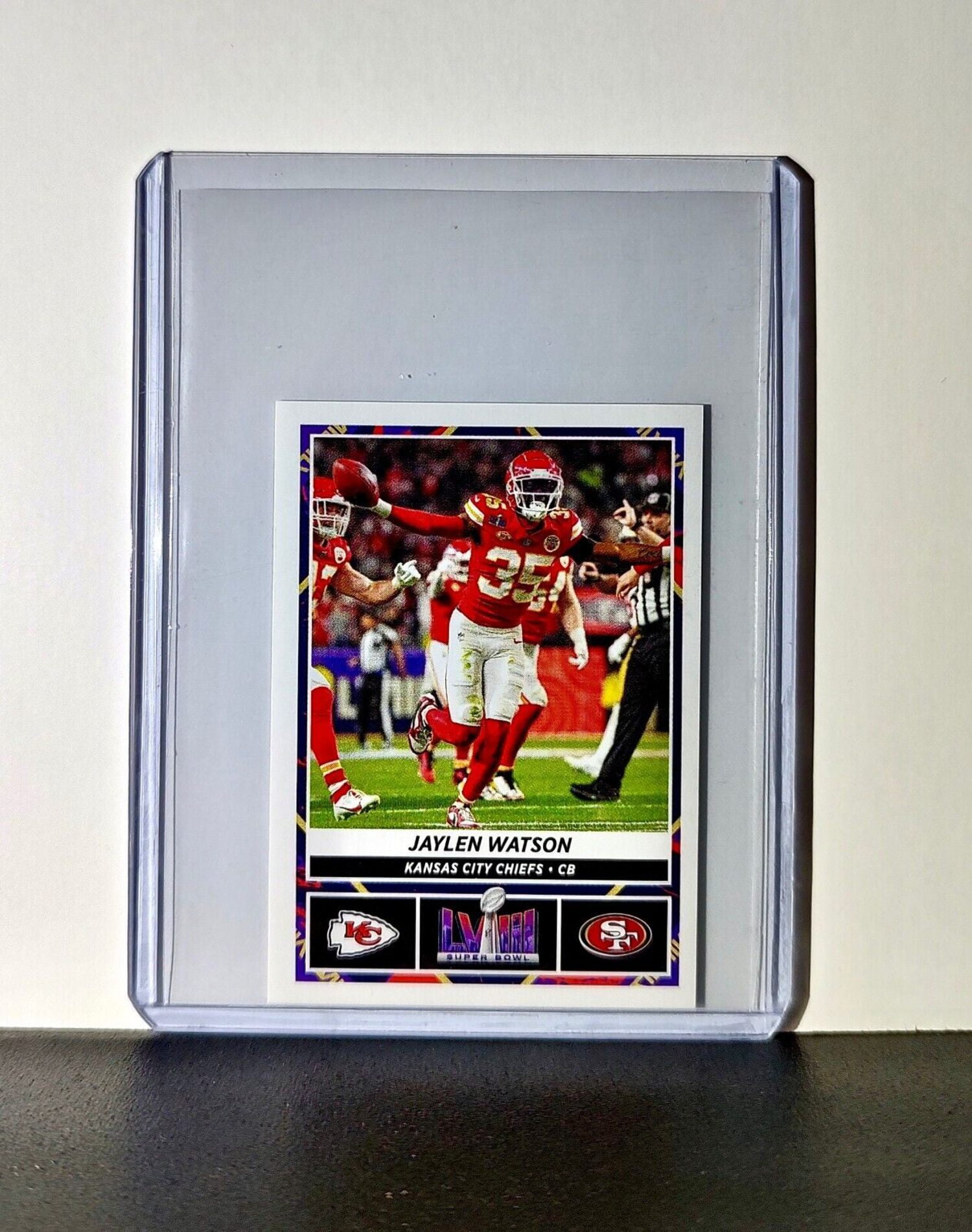 Jaylen Watson 2025 Panini NFL Sticker 34 Super Bowl Kansas City Chiefs