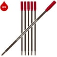thumbnail image 1 of Jaymo Replacement for Cross 8515 - Measures 4.563 in / 116 mm Long - Ballpoint Pen Refill - 6 Red, 1 of 4