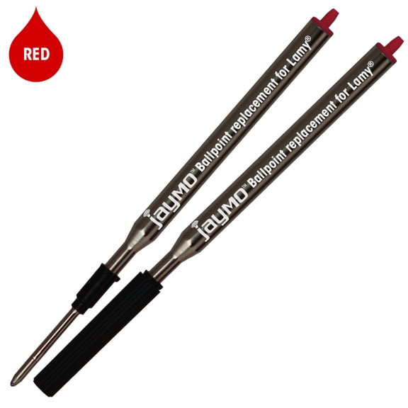 Jaymo Replacement for Lamy M16 1200151 - Measures 4.17 in / 106 mm Long - Ballpoint Pen Refill - Red 2