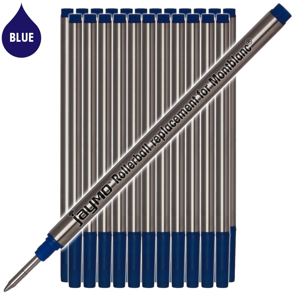 Jaymo Replacement for Montblanc 105159 Measures 4.44 in 113 mm Long Rollerball Pen Refill 24 Blue