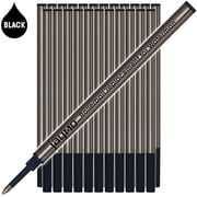 Jaymo Replacement for Waterman 540951 - Measures 4.3 in / 109 mm Long - Rollerball Pen Refill - 24 Black
