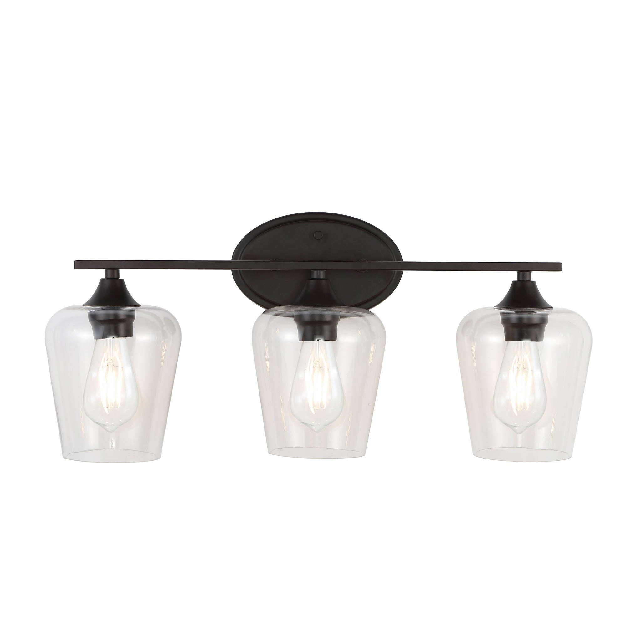 Jayne Rustic French Country 23" Oil-Rubbed Bronze 3-Light LED Vanity Light
