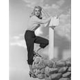 thumbnail image 1 of Jayne Mansfield Posed in White Tucked-On Long Sleeve Shirt while Leaning on the Mailbox Photo Print (8 x 10), 1 of 1