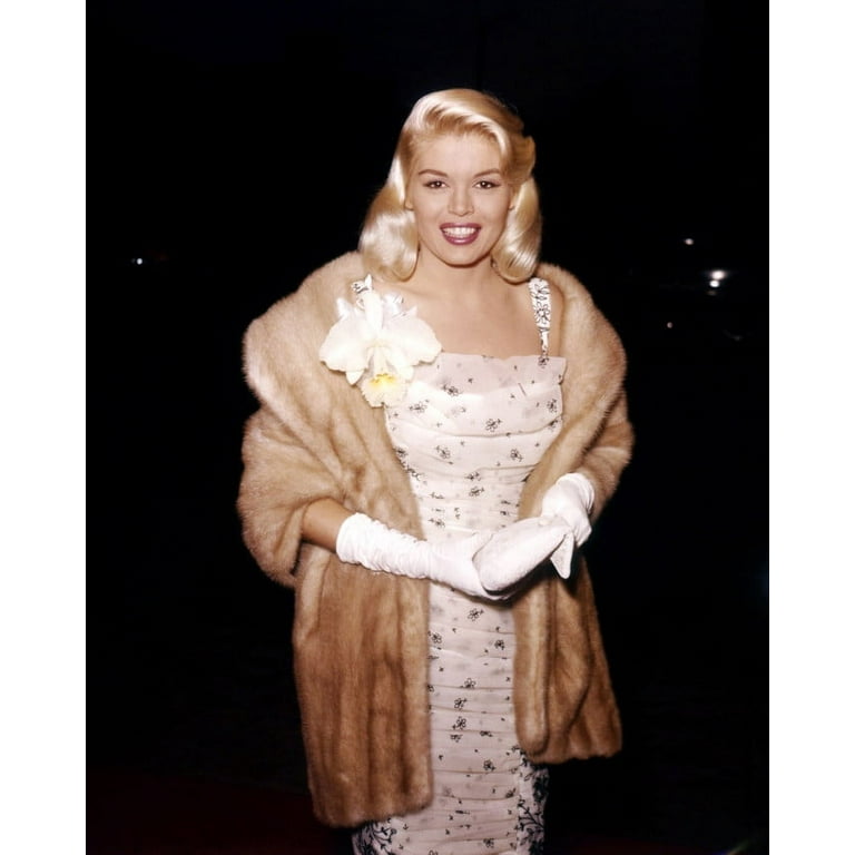 Jayne Mansfield Rare Candid In Hollywood With Fur Coat 1950'S