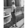 thumbnail image 1 of Jayne Mansfield next to a water fountain Photo Print  (24 x 30), 1 of 1