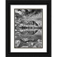thumbnail image 1 of Jaynes Gallery 11x14 Black Ornate Wood Framed with Double Matting Museum Art Print Titled - Canada-Alberta-Banff National Park Bow Lake and Crowfoot Mountain landscape, 1 of 4