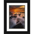 thumbnail image 1 of Jaynes Gallery 13x18 Black Ornate Wood Framed with Double Matting Museum Art Print Titled - USA-New Jersey-Cape May National Seashore Sunrise on ocean shore, 1 of 4